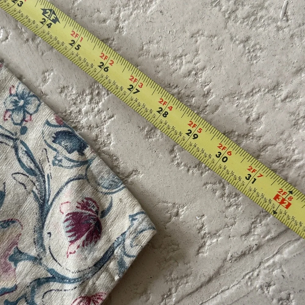 VTG Lauren Ralph Lauren Floral Cropped Pants - Blue and Maroon - Picture 5 of 9